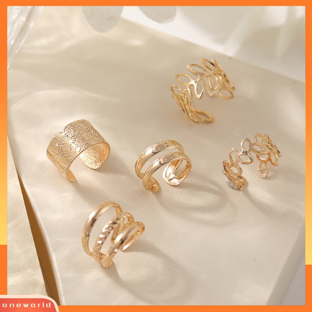 [WOD] 1set Anting Hoop Keren Bulat Gaya Hip-hop Non Tindik Telinga Lady Ear Clip Untuk Pakaian Sehari-Hari