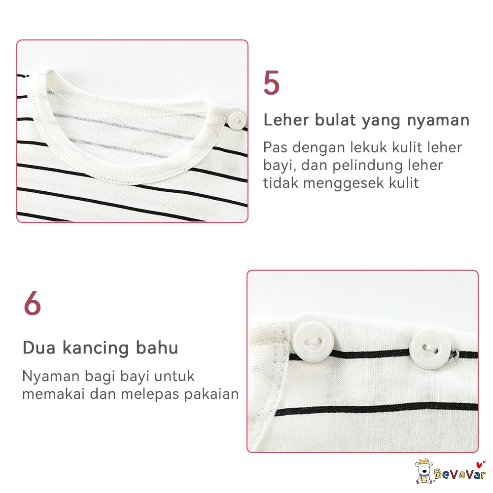 BEVAVAR 1~3 thn baju kaos bayi/Atasan anak-anak import/Piyama Lembut laki laki perempuan