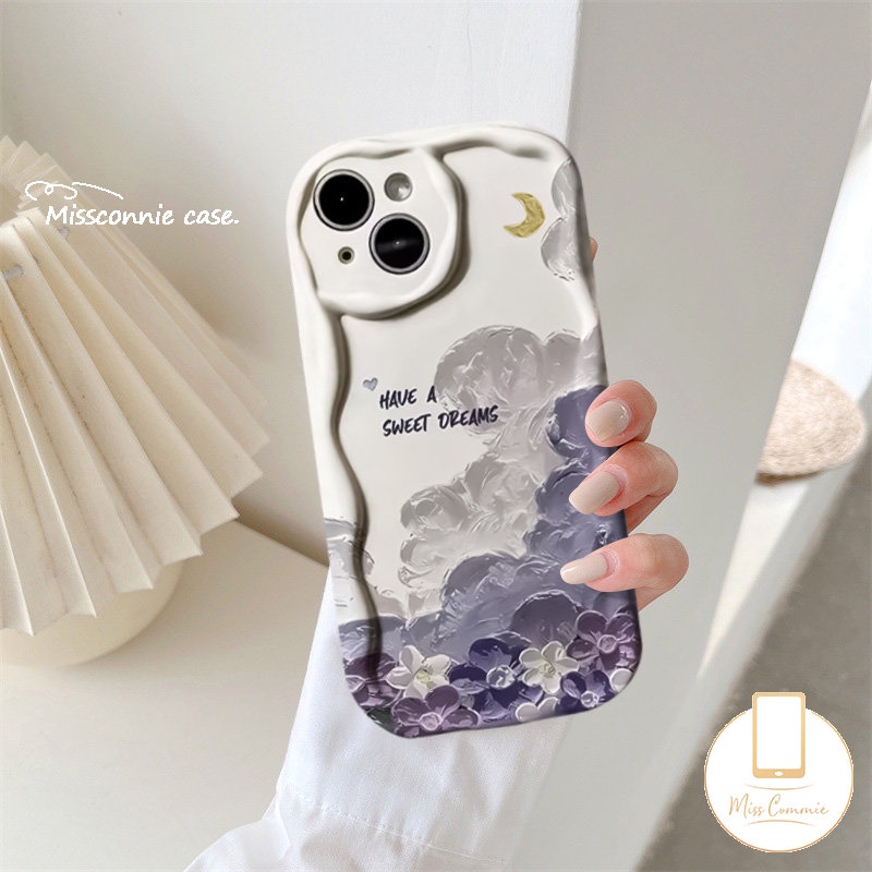 Fashion Lukisan Cat Minyak Bunga Soft Case Untuk Realme C55 C35 C53 5 5s 6i 7i 5i 9i C21Y C33 C20 C20A C31 C12 C30 C25 C25s C11 C15 C3 C1 C2 C25Y C21 C17 3D Wavy Curved Edge Floral Cover