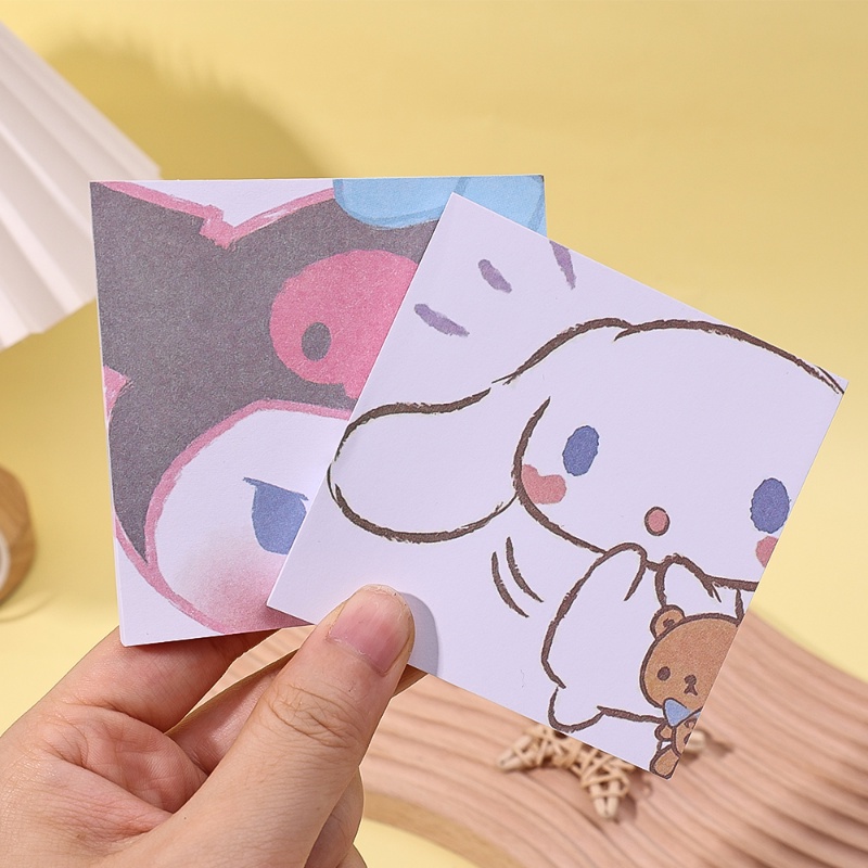 50lembar /Pack Compact Halus Kartun Sanrio Sticky Notes Girly Lucu Kecil Memo Pads Alat Tulis Siswa Perlengkapan Sekolah