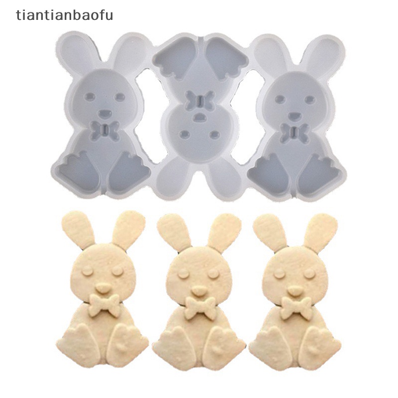 [tiantianbaofu] 3d Bunny Lollipop Permen Coklat Cetakan Silikon Kue Paskah Decorag Tools Butik
