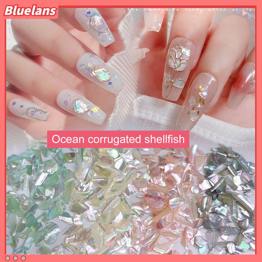 [BLM] 1kotak Hiasan Kuku Bentuk Tidak Teratur Efek Mengkilap Indah DIY Kerajinan Pesona Kuku Berlian Imitasi Multi-Ukuran Glitter Kuku 3D Dekorasi Salon Aksesoris
