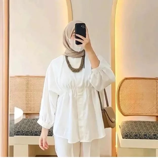 KEMEJA VIO MYLKA KERUT BLOUSE OVERSIZE BUSUI ATASAN WANITA KATUN POLOLINEN TERBARU KEKINIAN WANITA REMAJA KOREAN STYLE