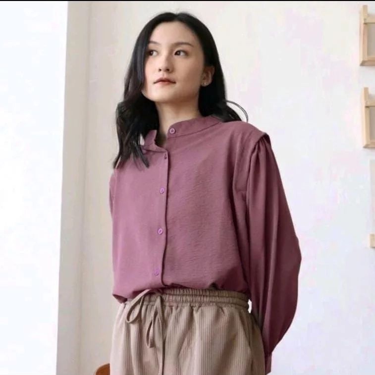 Moana Blouse / Blouse Wanita / Blouse Korean Style / Blouse Crinkle / Blouse Korea