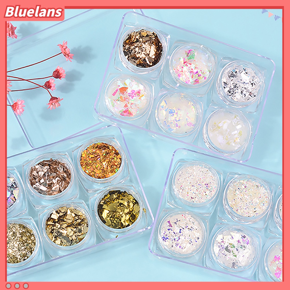 [BLM] Nail Art Decor Glitter Irregular Cellophane Fragments Manicure Pedicure Alat DIY