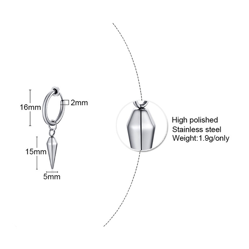 Kepribadian Kerucut Menjuntai Anting-Anting Untuk Pria Sederhana Geometri Hoope Anting Unisex Perhiasan Aksesoris Hadiah Pesta