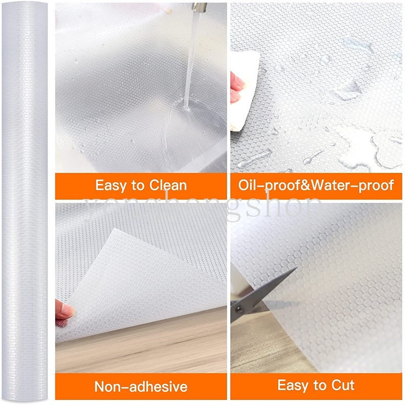 Eva Menebal Transparan Laci Liner Reusable Alas Lemari Tahan Lembab Tahan Air Self Wardrobe Mat Shoe Cabinet Pads Anti Slip Tatakan Meja Cover