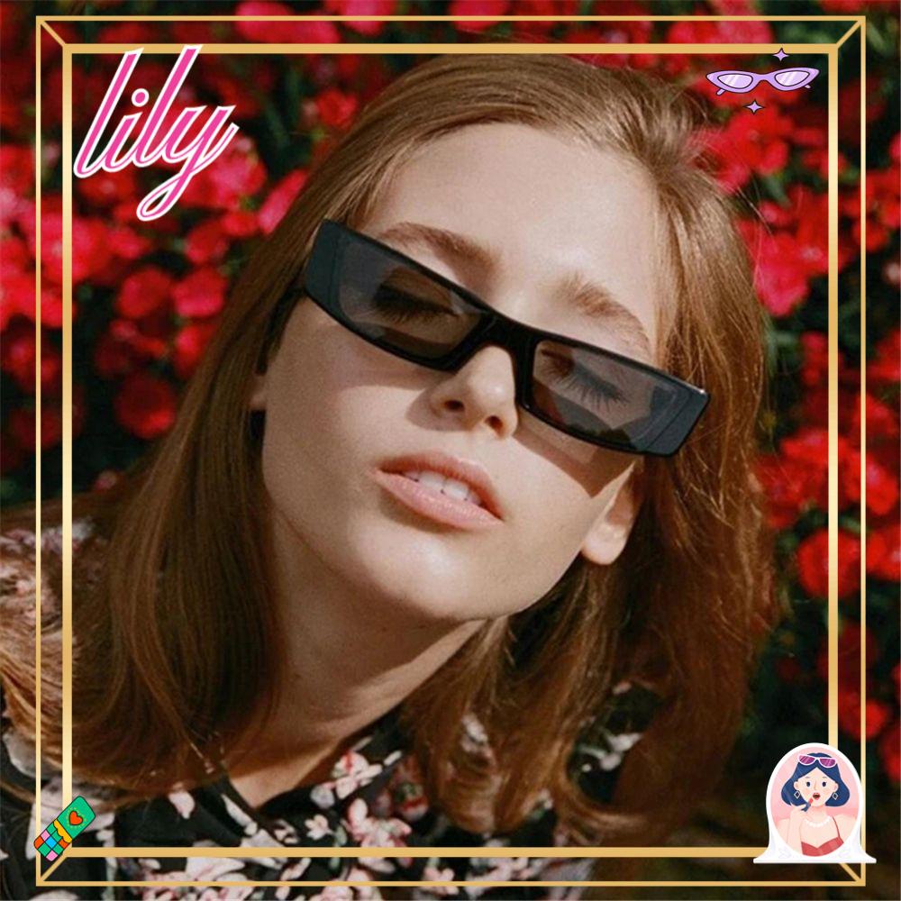 Lily Kacamata Hitam Persegi Panjang Kecil Vintage Street Eyewear Narrow Small Frame