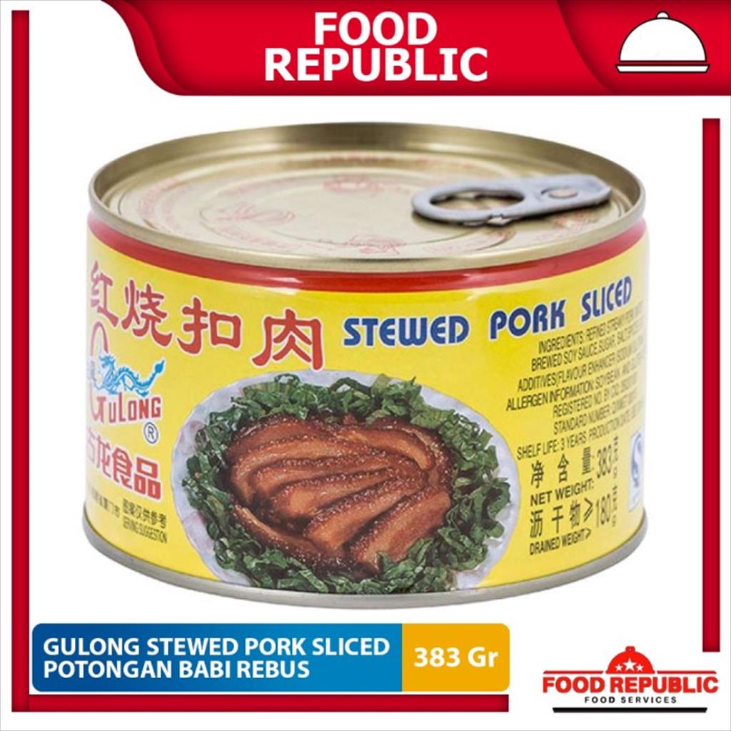 Gulong Stewed Pork Sliced Samcan 383 Gr Potongan Daging Babi Rebus