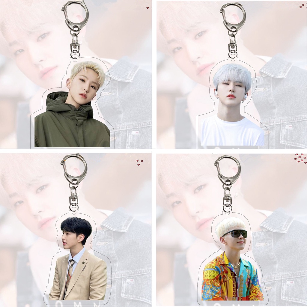 1pc SEVENTEEN Gantungan Kunci Akrilik JUN HOSHI WONWOO WOOZI Key Ring Gantung Atas