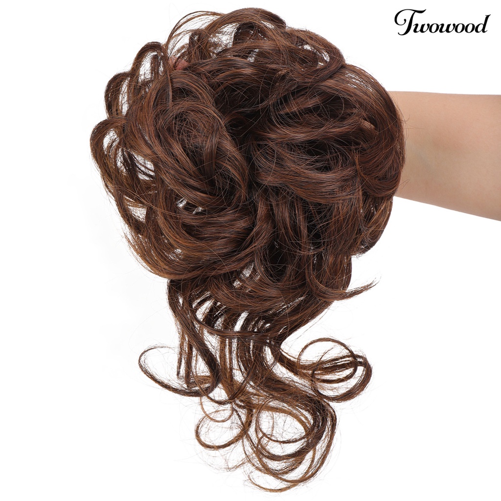 Twowood Rambut Wig Band Elastis High-Resilience Perawatan Mudah Anti-slip Bernapas Berdandan Terlihat Alami Wig Chignon Ramah Panas Untuk Pesta