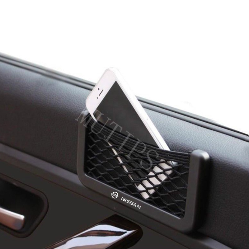 Nissan Kualitas Tinggi Universal Car Seat Mesh Storage Bag Phone Holder Pocket Untuk Terra Livina Note Xtrail Magnite Kicks March Juke Skyline Navara Serena Leaf