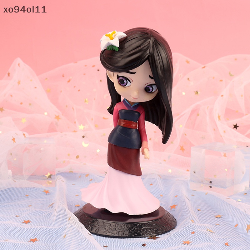 Xo Q Posket Princesses Angka Mulan 14 cm Mainan Boneka Topper Kue Model Dekorasi Mobil OL