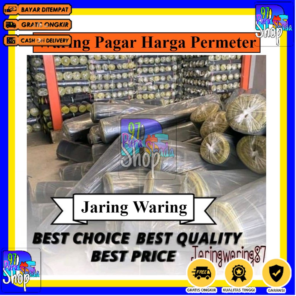 Waring, Jaring pagar ayam, jaring kandang, jaring tanaman, jaring kebun,  Cap JANGKAR MAS, ECERAN
