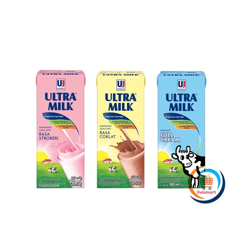 

Ultra Milk Coklat / Strawberry / Full Cream 200 ml