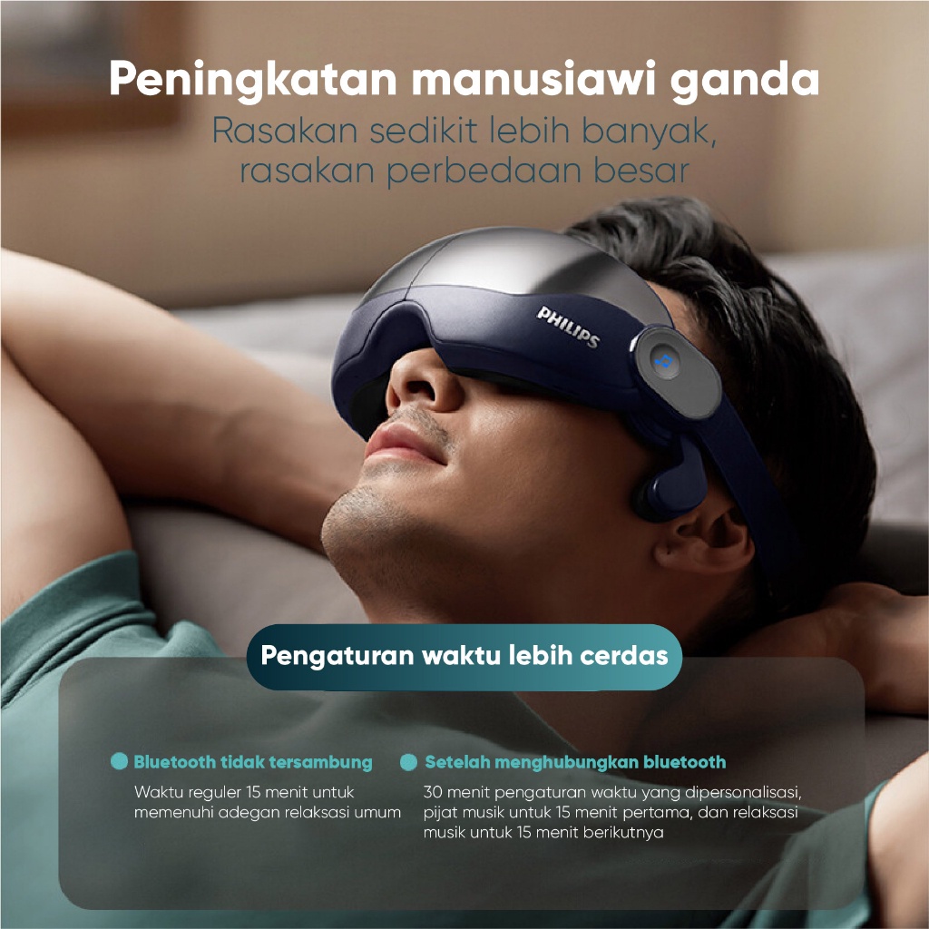Philips massage Pijat eyes Bone transmission music/5 massage modes/3D hollow vision design PPM2702