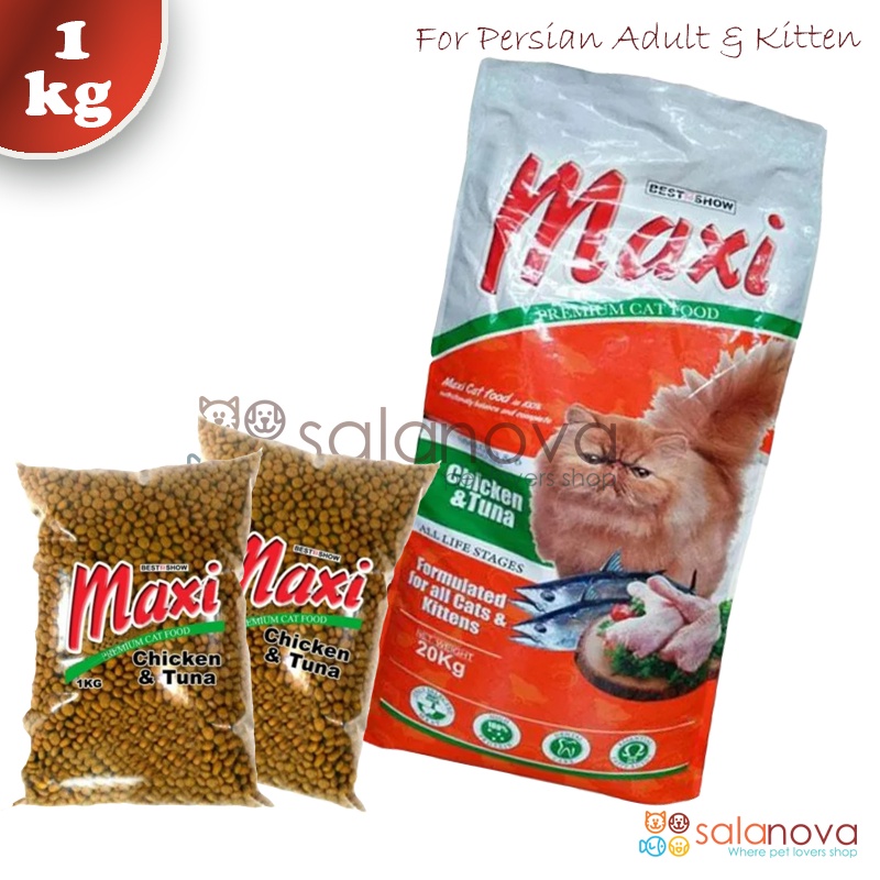 Maxi 1kg Makanan Kucing Kering Dry Food All Stage