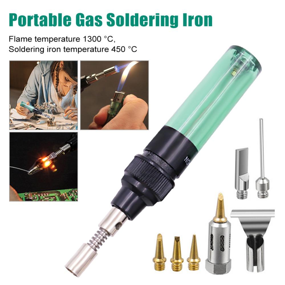 REBUY Setrika Las Portable 4in1 Cordless Heat-resistance Aksesoris Solder Kepala Besi Butane Torch Gas Welding