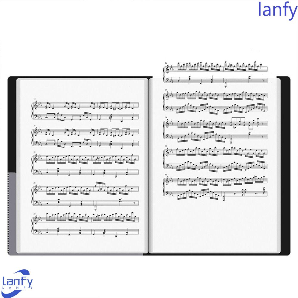 Lanfy Folder Skor Musik Tahan Air Multi-layer A4 Kertas Folder File Organizer Wadah Dokumen Pianis Music Score Storage Organizer