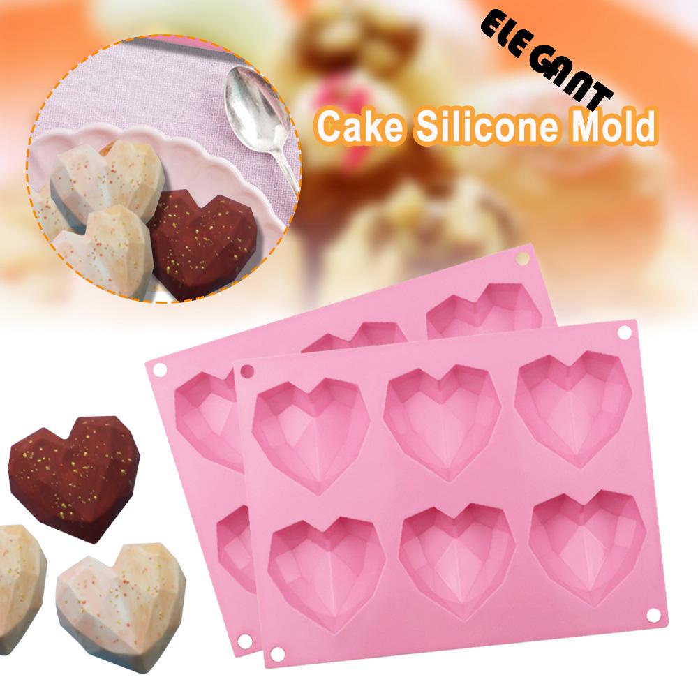 [Elegan] Cetakan Kue Lilin DIY Fandant Love Hati Coklat Dekorasi Kue Bakeware