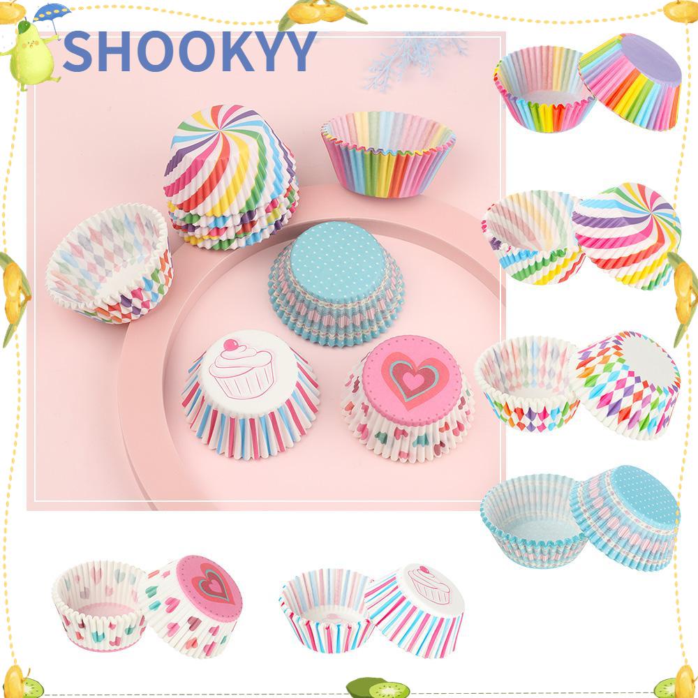 Chookyy 100Pcs Kertas Cupcake DIY Muffin Cup Oilproof Wrapper