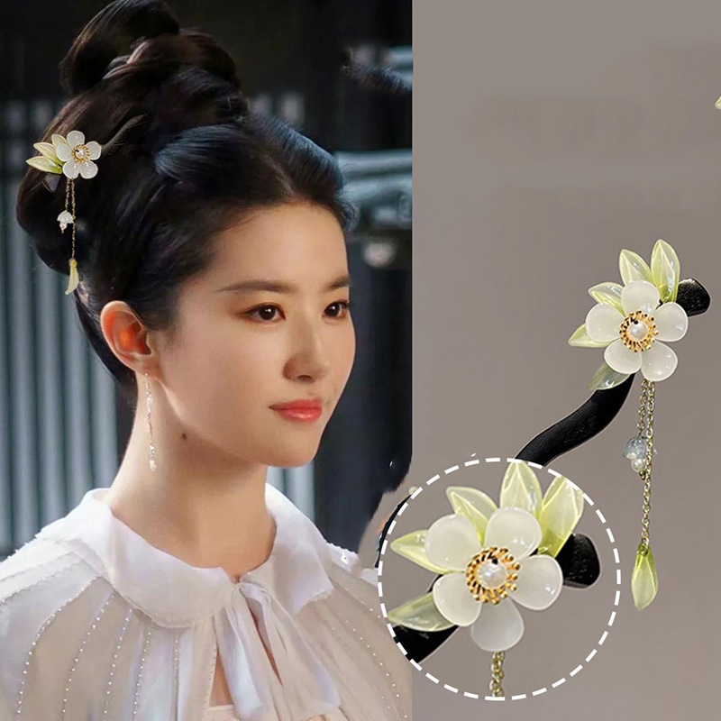 Rumbai Bunga Antik Gaya Baru Gaya China Baru Berkelas Elegan Jepit Rambut Fashion