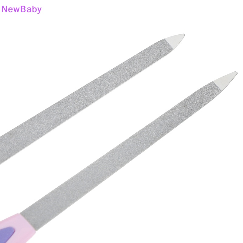 Newbaby Double Sides Metal Nail File Buffer Batang Gerinda Scrub Manicure Pedicure Tools ID