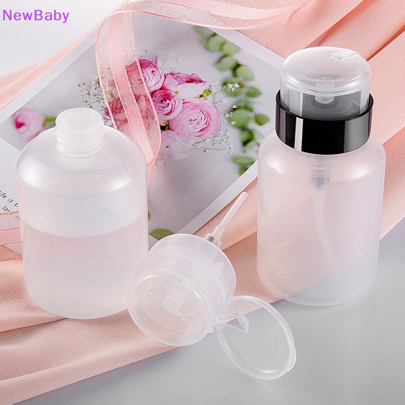 Newbaby Botol Penghilang Kutek UV Gel Press Bottle Nail Art Bersih Kosong Pump Liquid ID