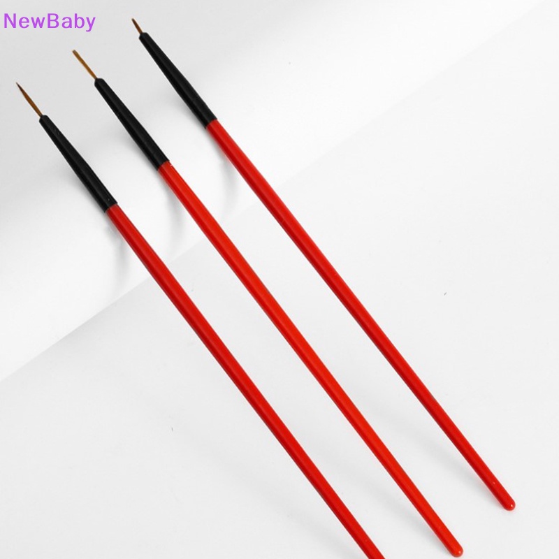 Newbaby 3Pcs Kuas Nail Art Akrilik Nail Art Dotg Pen Gambar Paing Set5/7/11mm ID