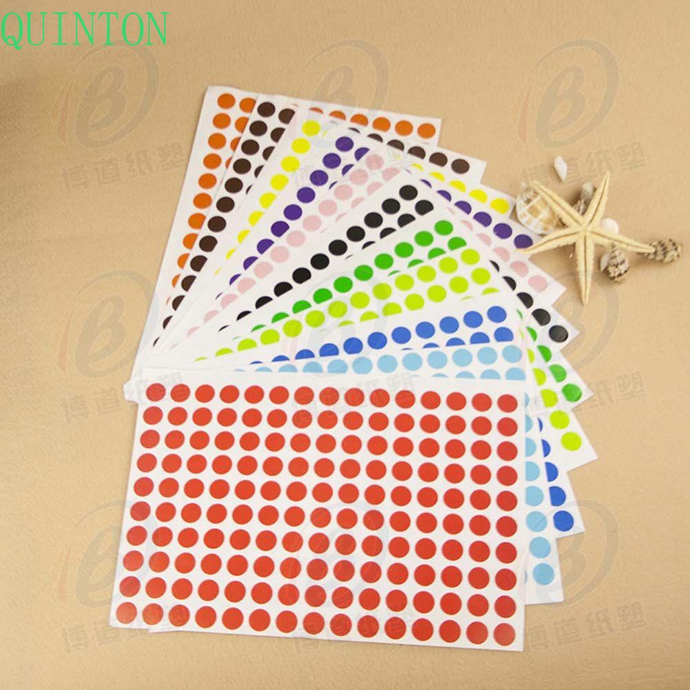 Quinton Stiker Craft 10/19mm Dekorasi Pesta Mix Color Tag Hadiah Label Penyegelan Bulat