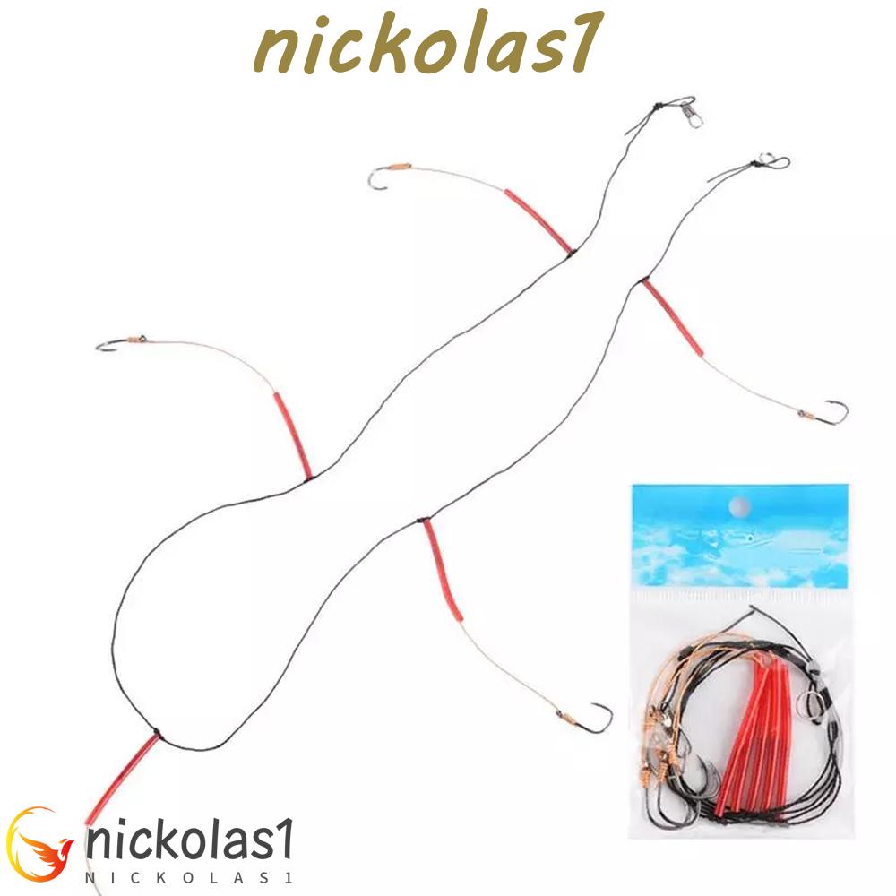 Nickolas1 String Hook Set 5kait Umpan Pancing Kail Kecil5 # -13 # Single Hook Pesca Umpan Fishhooks Putar