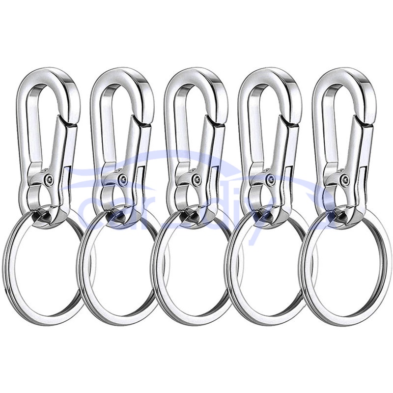 5pcs/lot Kreatif Gantungan Kunci Logam Paduan Sederhana Musim Semi Key Chain Ring Desain DIY Untuk Mobil Motor Rumah Key Holder Dekorasi