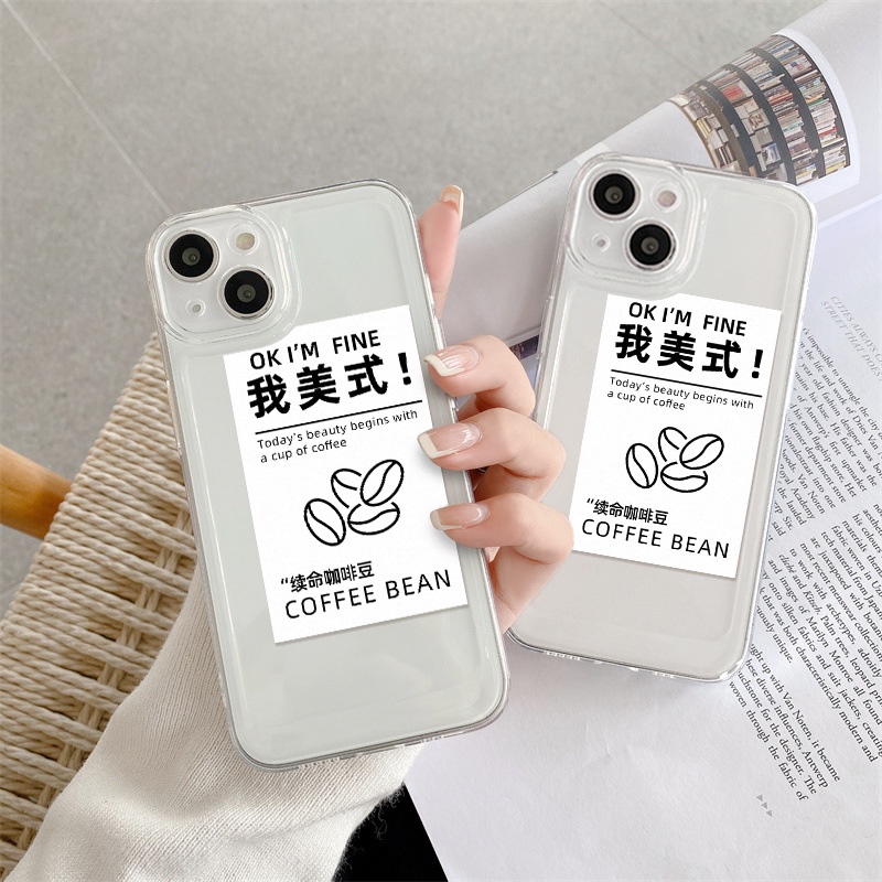 Case Halus Biji Kopi Untuk Redmi Note10 11 11E 11S 12 8 8T 9 9S 10 Xiaomi 11T 12T 13Pro 13mi 10 10 Pro 10T Lite 10T 11 12 Poco F3 F4 M3 X3 X4 X5 Pro Akrilik Tutup Belakang TPU Space