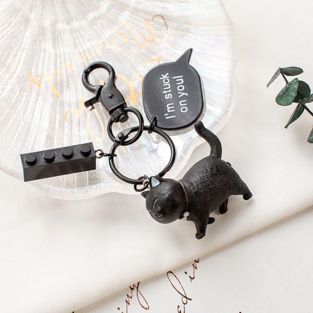 Needway Gantungan Kunci Kucing Animal Car Hanging Key Chain Gantungan Kunci Mobil Kitten Car Key Holder Untuk Hadiah DIY