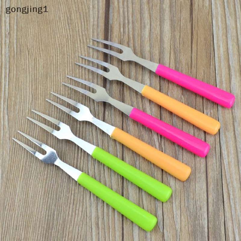 Ggg 6pcs Garpu Buah Stainless Steel Pilihan Makanan Lucu Salad Kue Dessert Forks ID