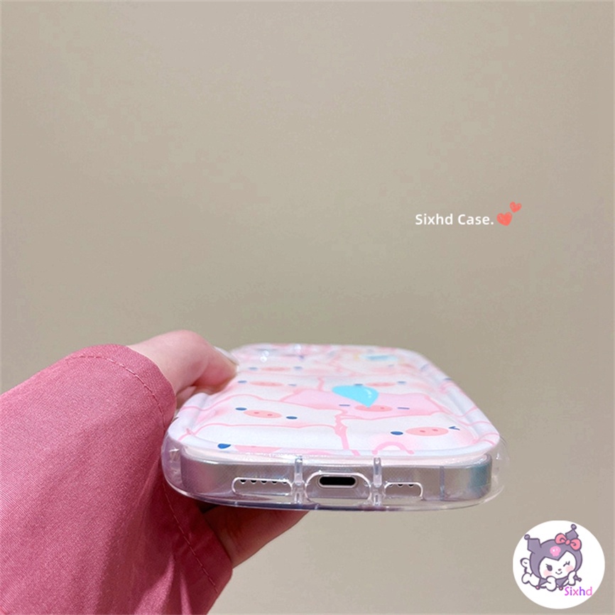 IPHONE Kompatibel Untuk Iphone14 13 12 11 Pro Max SE2020 X Xr Xs Max8 7 6 6s Plus Cute Pink Sleepy Pig Phone Case Lembut TPU Penutup Perlindungan