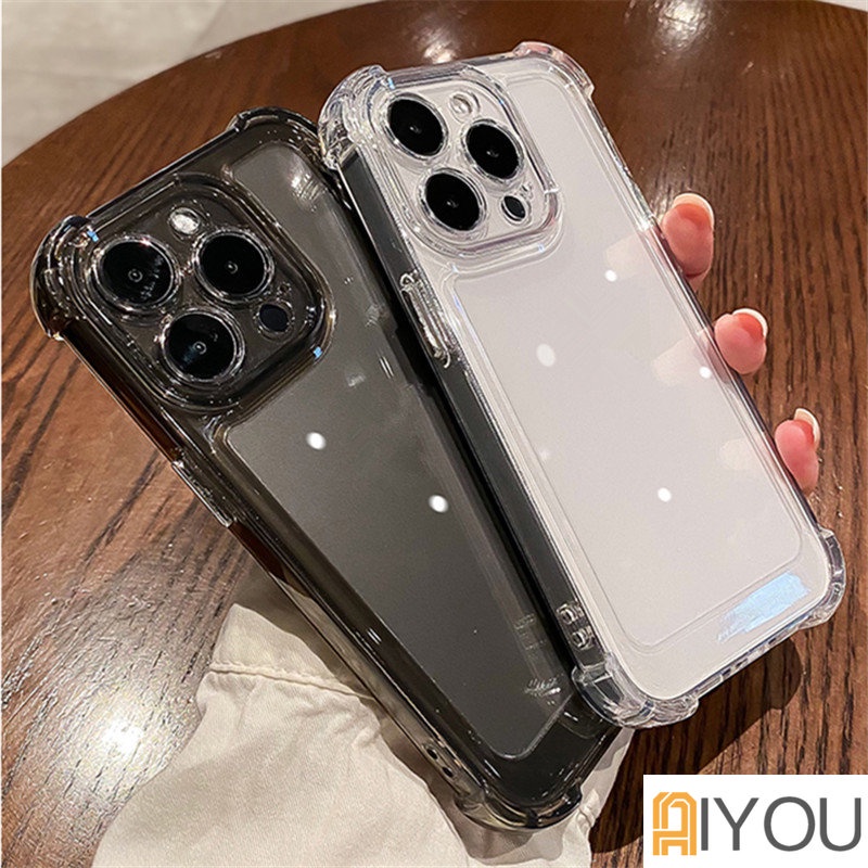 Shockproof Air Cushion Transparan Phone Case Untuk iPhone 14 Pro Max11 12 13 XR X XS 8 7 Plus SE Bening Lembut Silikon Penutup Belakang