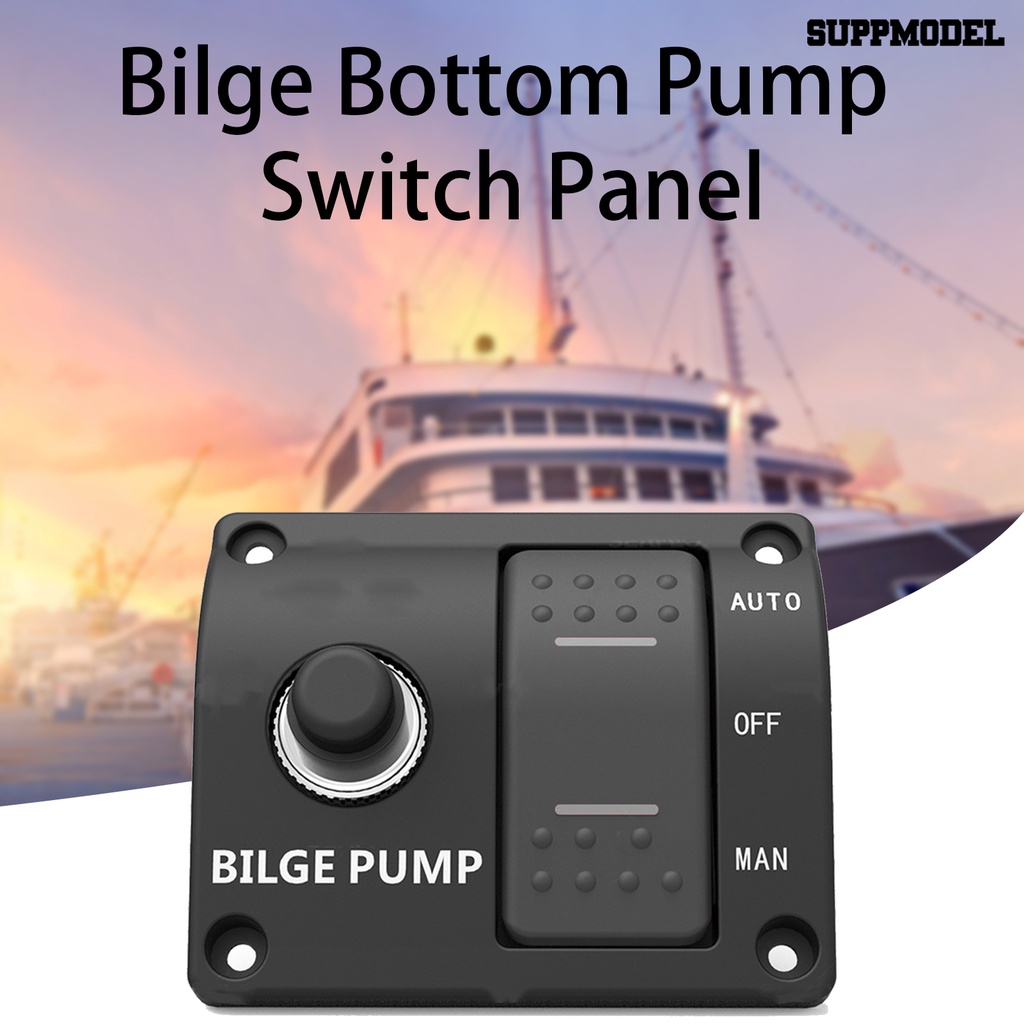 [SM]1 Set Bilge Pump Switch Auto/Off/Manual 2-speed DC Mode ABS Marine Bilge Pompa Panel Saklar Plat Yacht Aksesoris