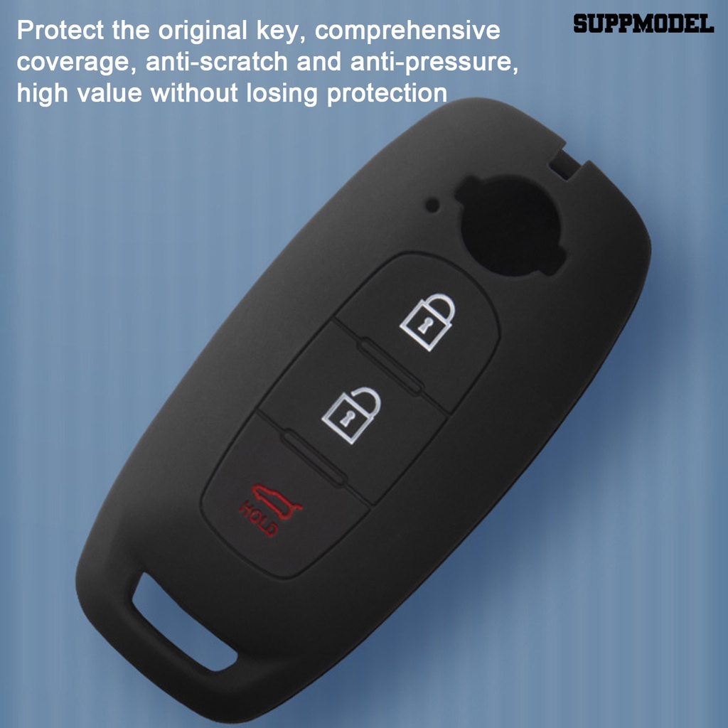 [SM] Fob Kunci Mobil Case Silikon Potongan Presisi Pas Sempurna Full Cover Profesional Anti Jatuh Kecil 3tombol Smart Car Key Cover for Teana2023
