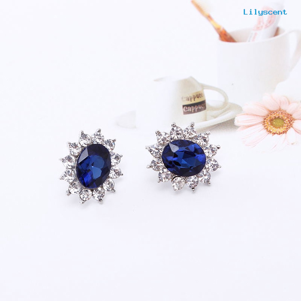 [LS] Set Perhiasan Set Anting Fashion Alloy Ramah Kulit Elegan Untuk Pesta