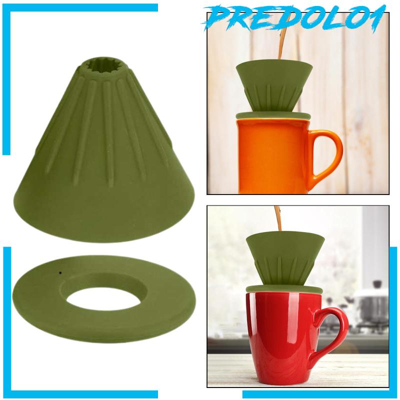 [Predolo1] Pour over Coffee Maker Silikon Pour over Saringan Kopi Untuk Cafe Rumah