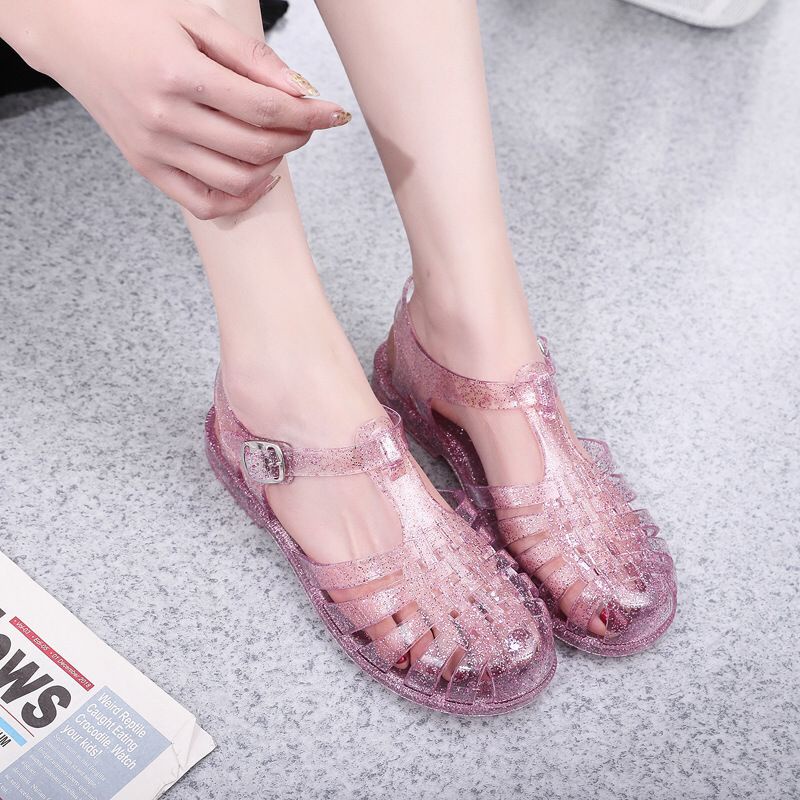 GROSIRTAS TG1684 Sandal jelly Gladiator Melissa Glitter Couple Import High Quality