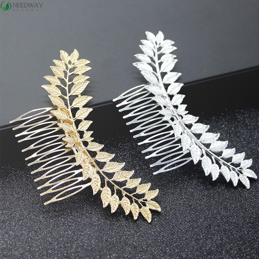 NEEDWAY Needway Sisir Rambut tiara Inserting Wedding Leaves shape Headwear Wedding tiara Hiasan Kepala Jepit Rambut
