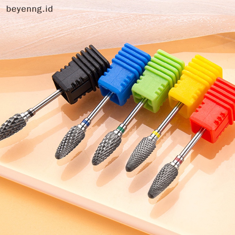 Beyen Carbide Tungsten Nail Drill Bit Manicure Drill Untuk Milling Cutter Kikir Kuku ID