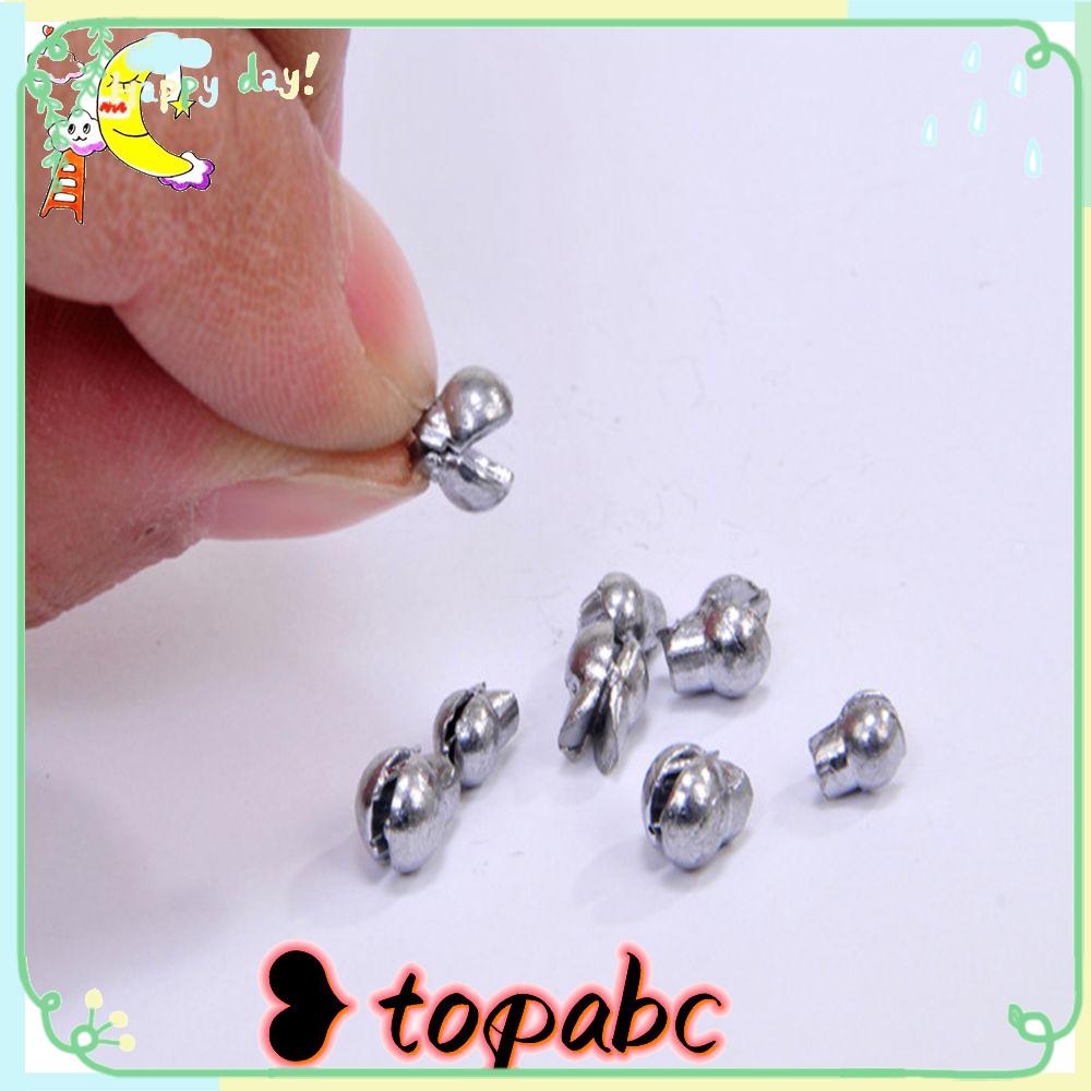 TOP 20pcs /Bag Memancing Timbal Jatuh Tembakan Bulat Garis Berat Tambahan Konektor Kait Sinkers