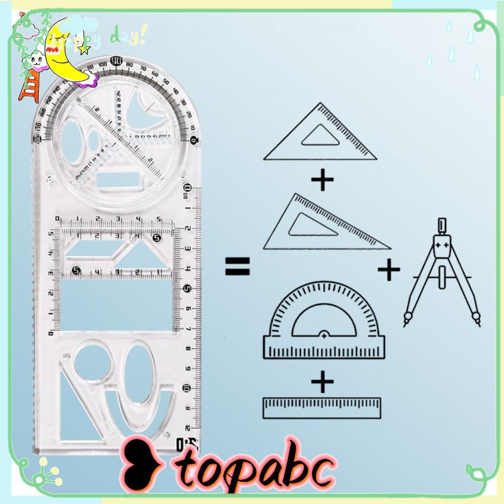 TOP Penggaris Multi-Fungsi Rotary Geometris Menggambar Siswa Alat Tulis Kreatif Penguasa Fungsi Matematika