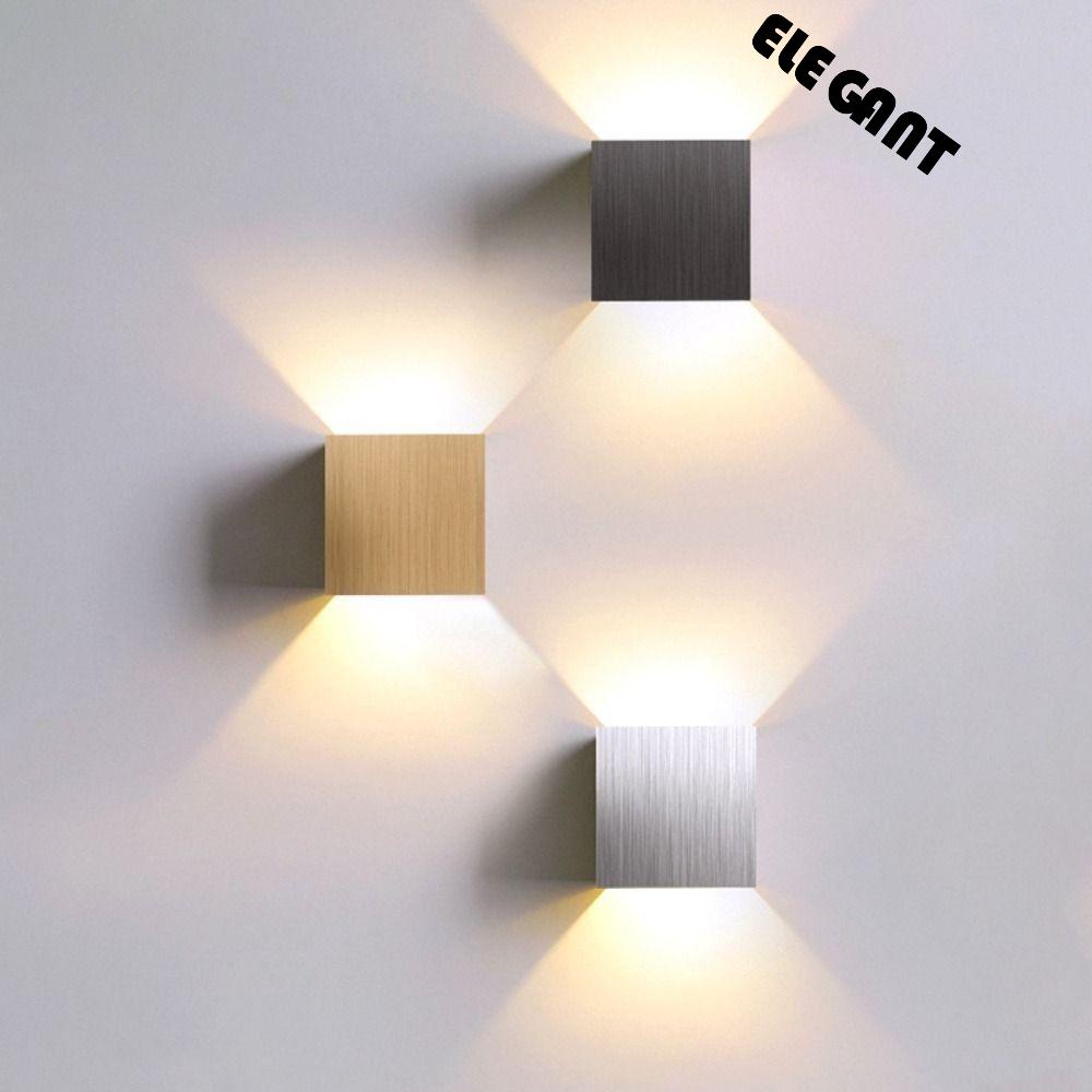 【 ELEGANT 】 Lampu Dinding Portable Aluminium Lorong Pencahayaan Taman Kamar Tidur Dekorasi Rumah Kamar Anak Night Light