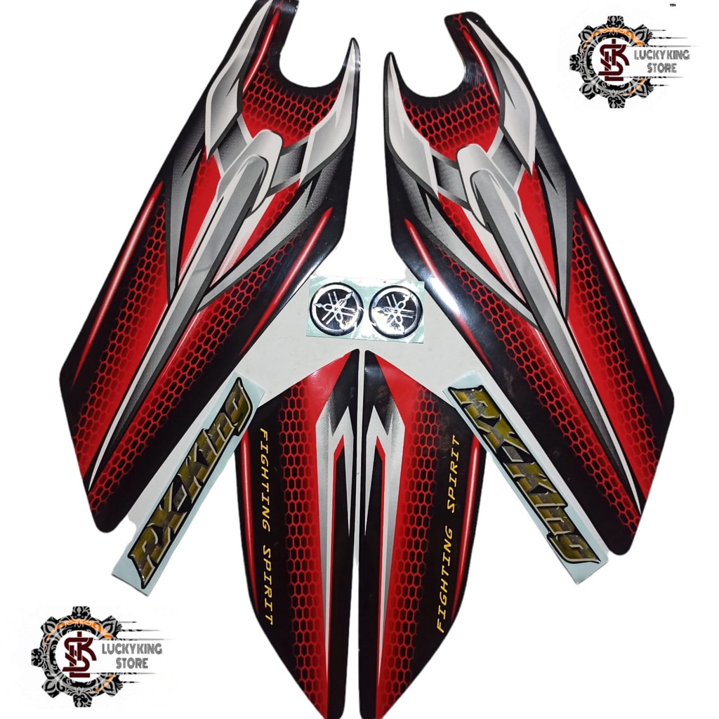 Striping rx king 2007 tangki hitam merah COD