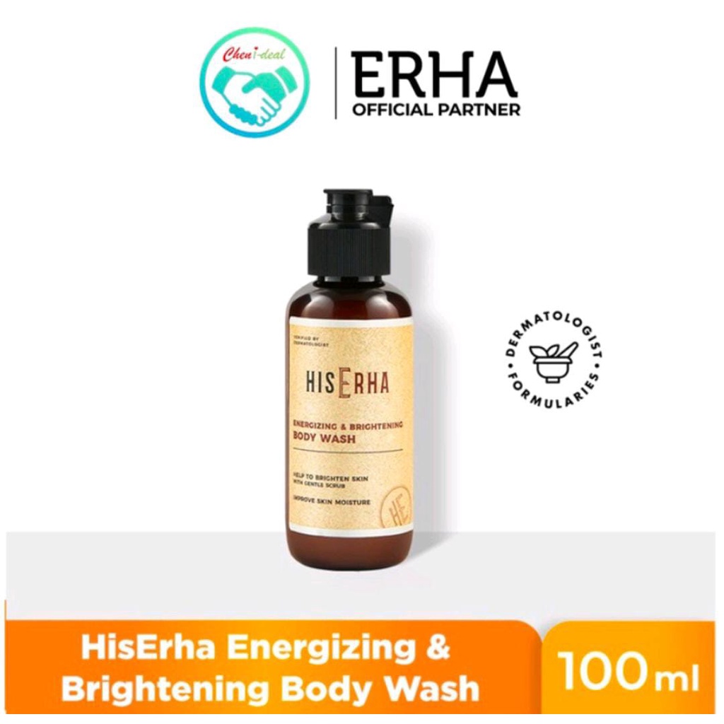 Hiserha Energizing & brightening body wash - sabun pencerah badan pria