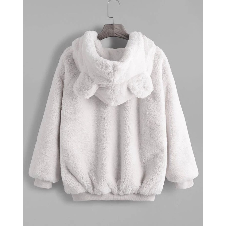 Bear Zipper sherpa / Hoodie Zipper / Jaket Bulu Korean Style Terbaru 2023 Viral / Jaket Sherpa Bahan